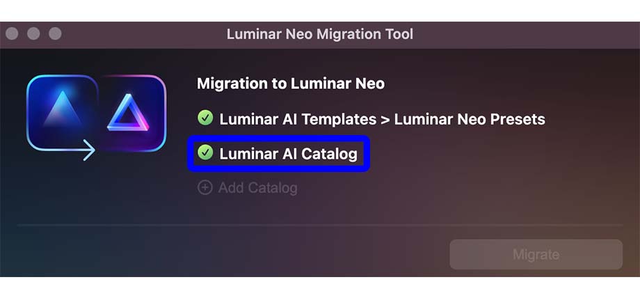 2022 10 16 23.44 - 【カタログ・テンプレート】Luminar Neo データ移行ツールの使い方