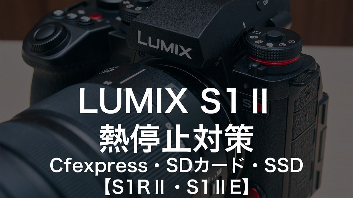 fd62c81ffdc663befeabe89e0e250d4d - LUMIX S1Ⅱの熱停止対策|Cfexpress・SDカード・SSD【S1RⅡ・S1ⅡE】